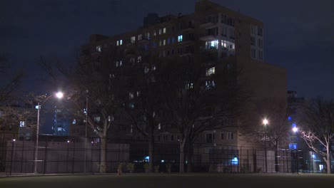 Exterior-of-a-building-in-Brooklyn-at-night