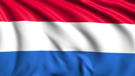 flag of netherlands with fabric structure in the wind (loopable)