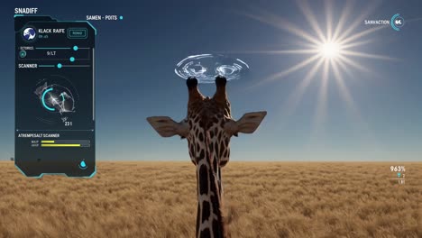 giraffe in a video game