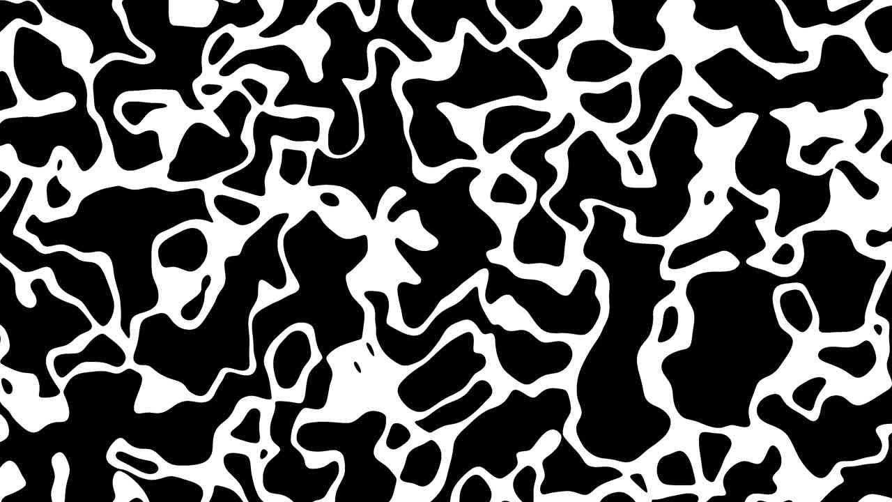 Abstract Black and White Organic Shapes Transition Reveal