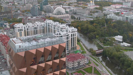 paisaje urbano visto desde el aire de san petersburgo, rusia