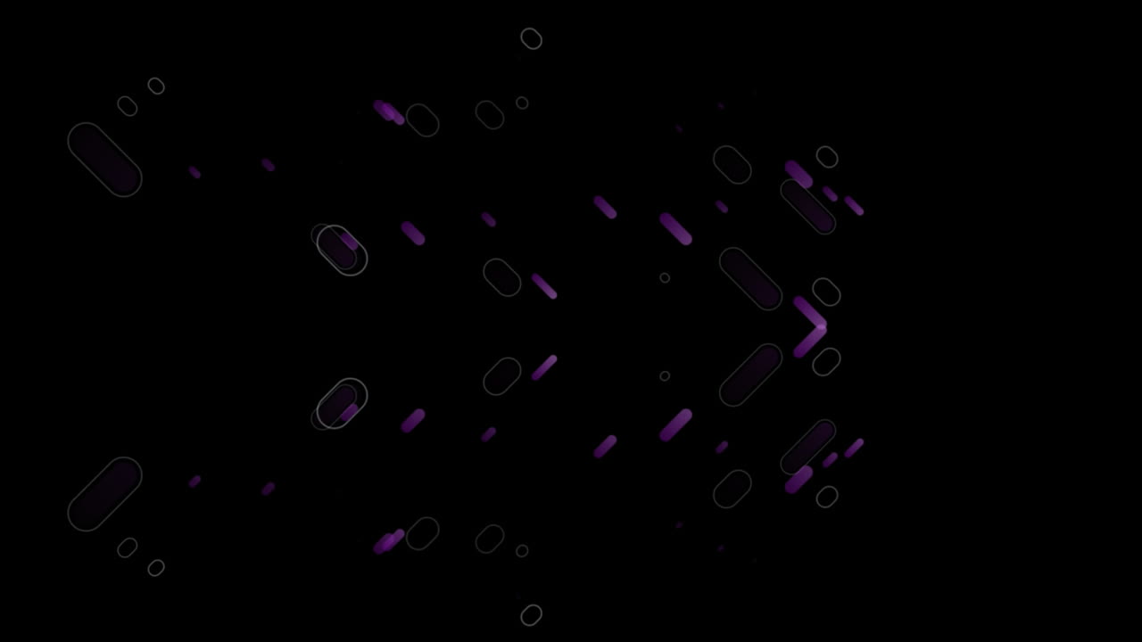 검은 바탕에 가로지르는 보라색 트레일