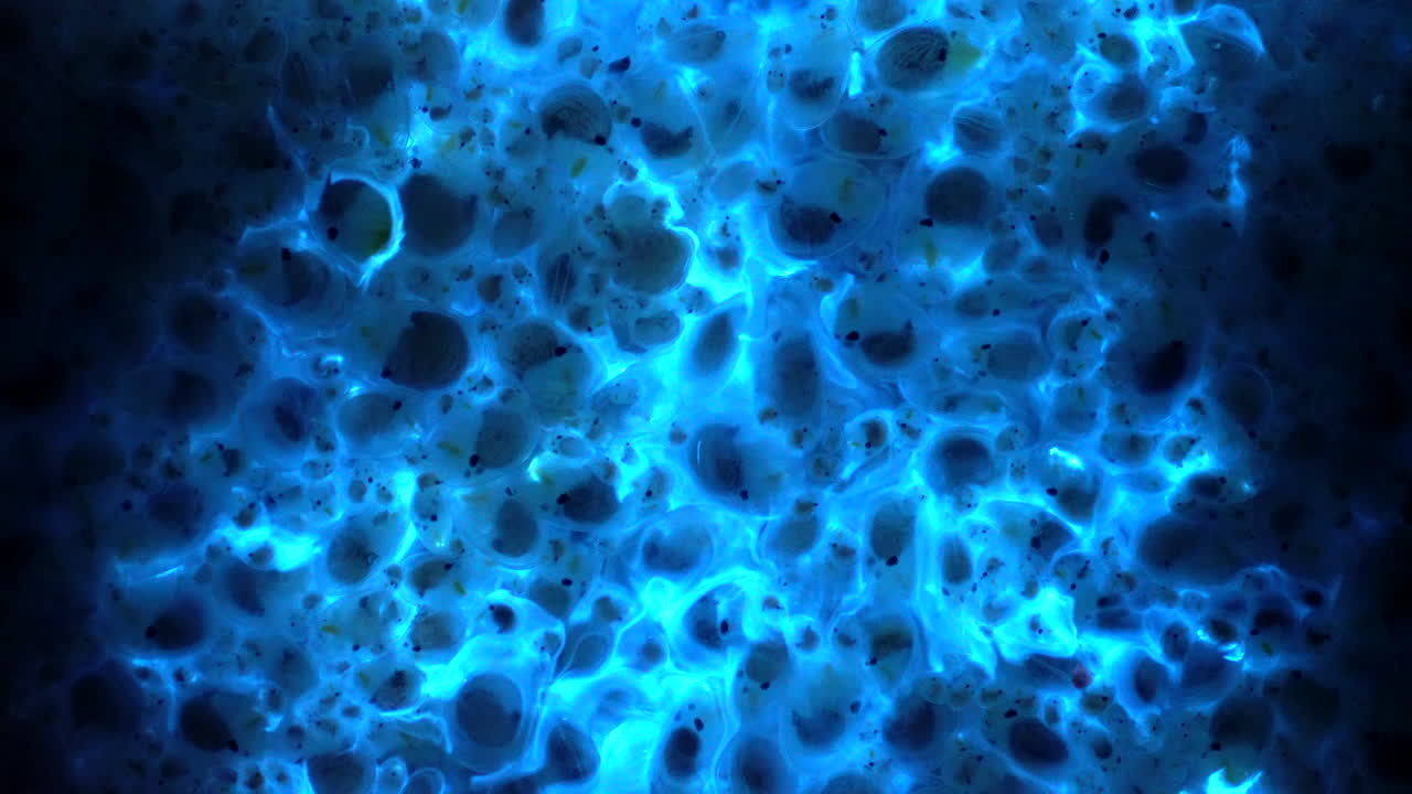 Abstract Bioluminescent Blue Glow