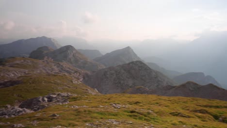 Vistas-Temprano-En-La-Mañana-De-Las-Crestas-Y-La-Meseta-De-Schneibstein-En-Golling-Austria