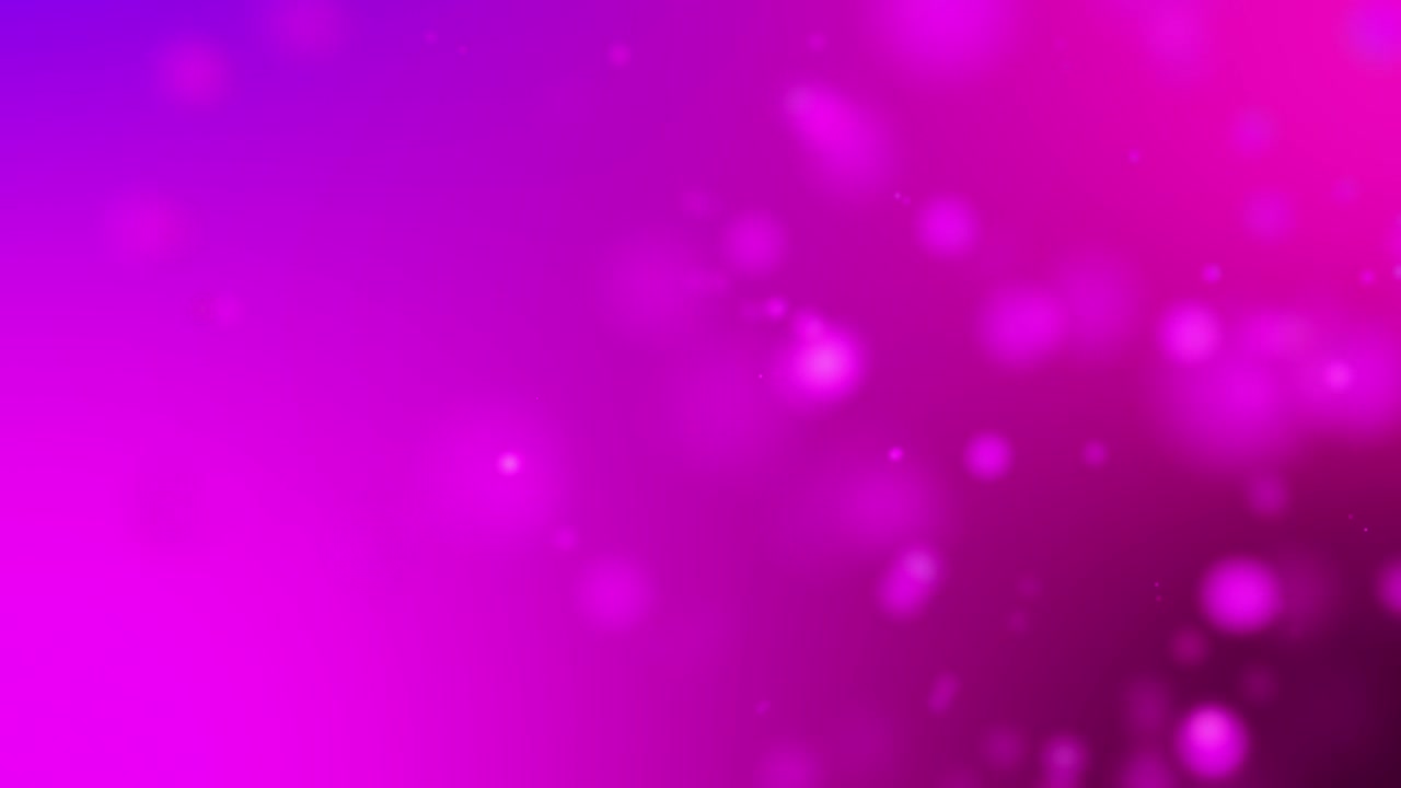 rayos de luz púrpura de 4k, bokeh flotando en colorido oscuro a púrpura, fondo de gradiente en movimiento. animación en bucle 3d de partículas dinámicas girando en el aire con video bokeh