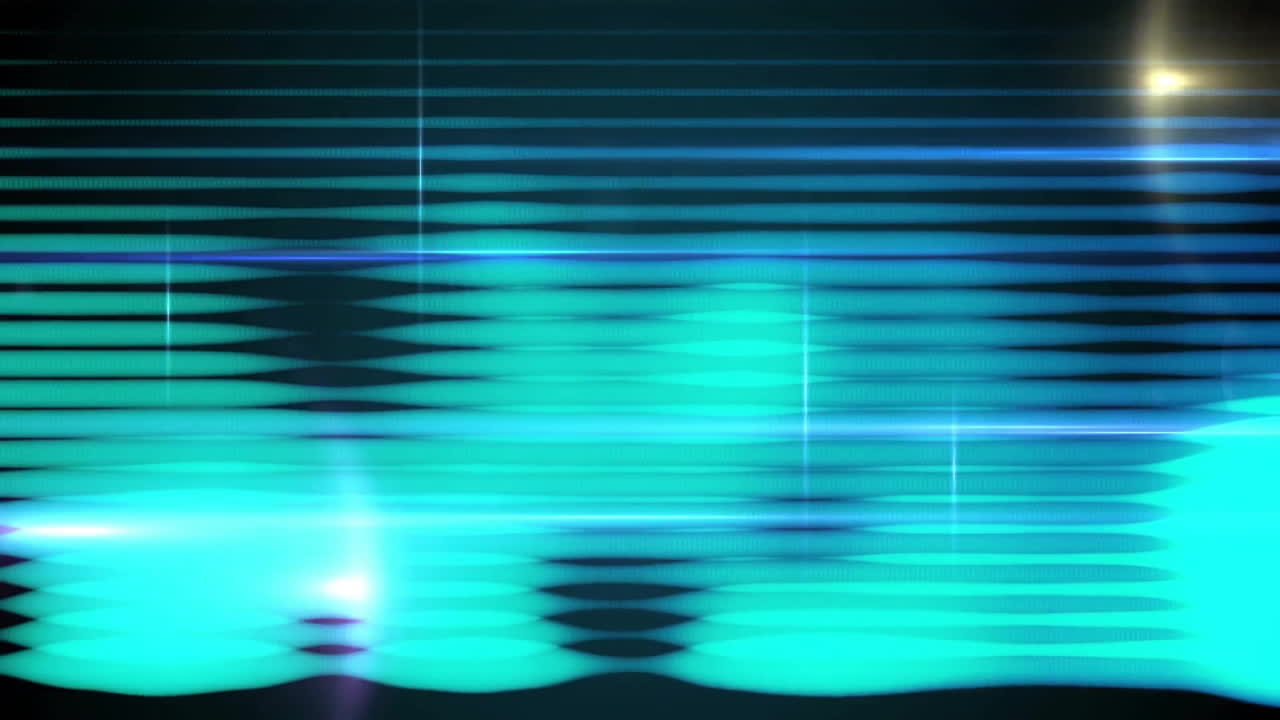 Animazione di scie di luce blu su sfondo nero