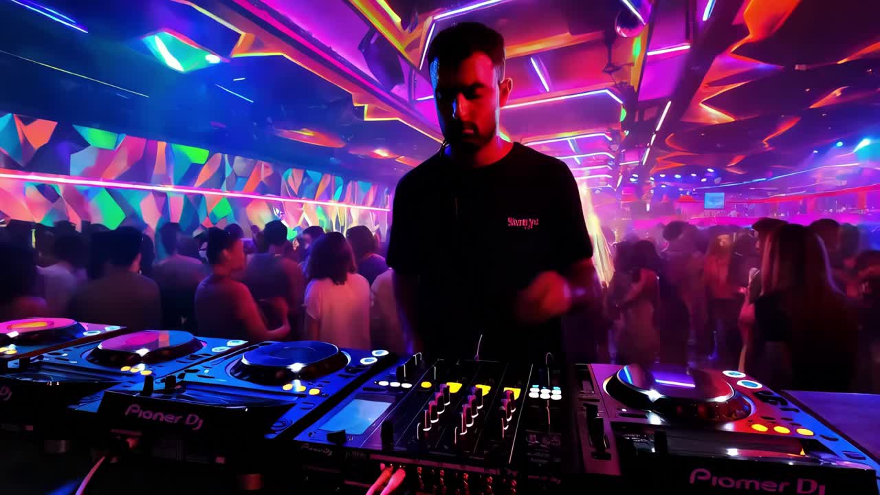 actuación de dj en un club nocturno