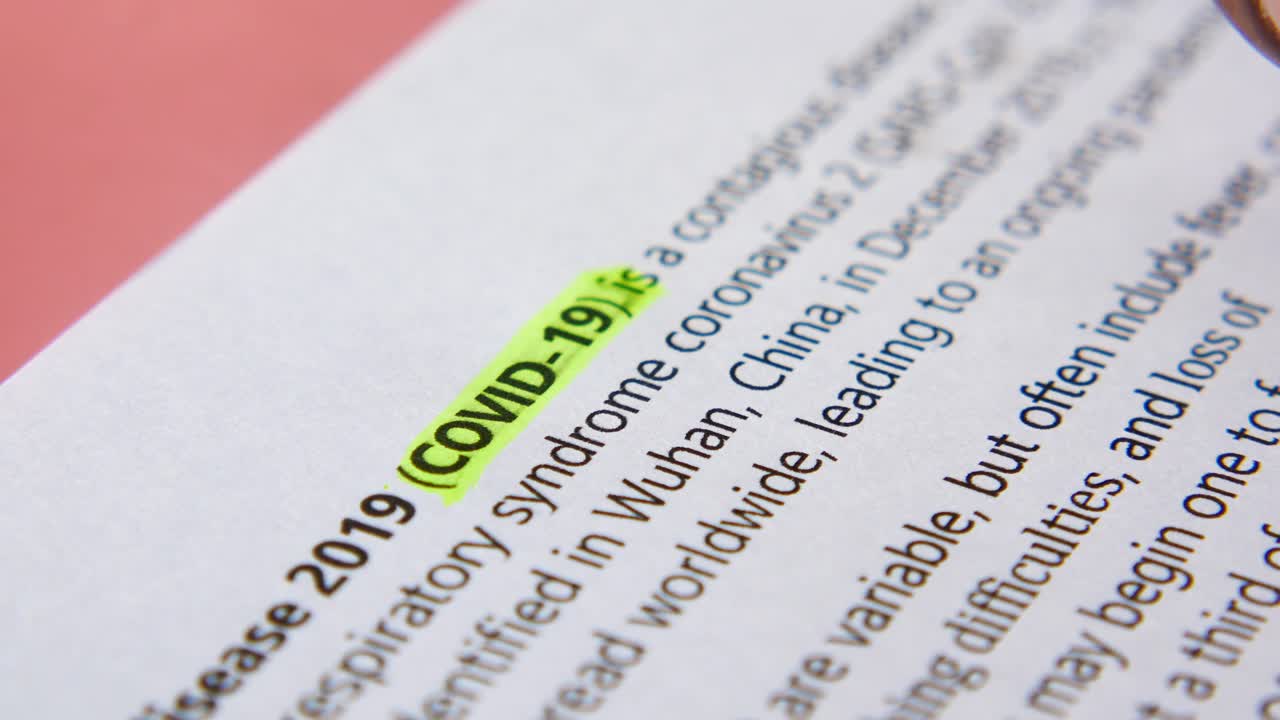 Highlighting COVID-19 in a Document