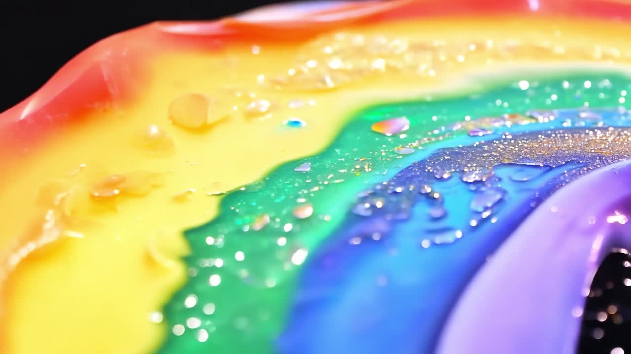 반이는 물방울과 함께 무지개