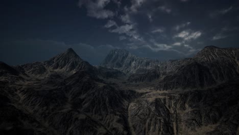 dark mountain with the dark clouds
