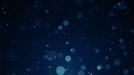 partículas de polvo azul abstracto luz bokeh títulos de movimiento bucle de fondo cinematográfico