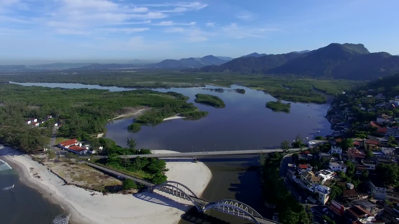 바가와 낙원 같은 장소, 전 세계의 멋진 해변, 마람바야 해변의 레스틴가, 리오데자네이루, 브라질