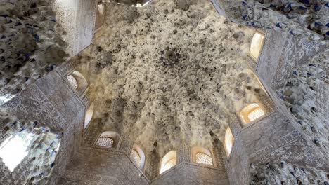 beatiful moorish vault in the alhambra of granada