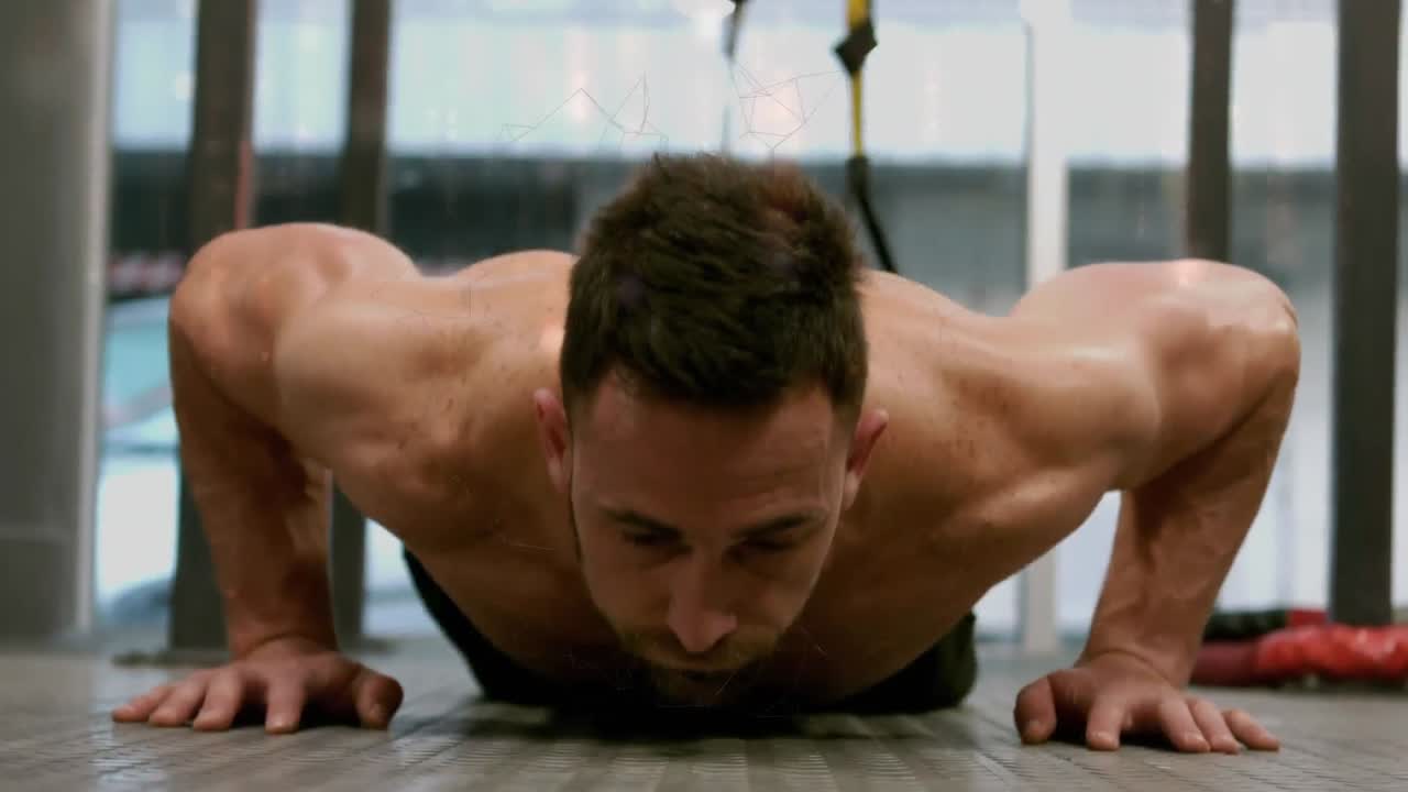 animación de la interfaz digital con procesamiento de datos sobre el deportista