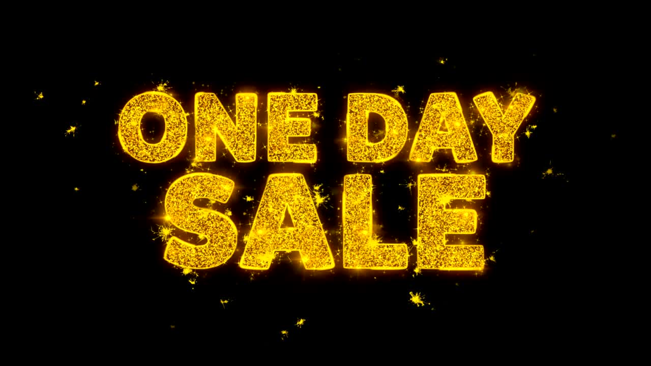 한 날 판매 문자는 검은 바탕에 입자를 불꽃으로 만니다.