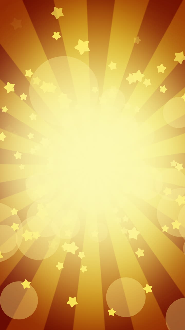 Yellow abstract animated background with light of sunburst. Sun ray ...