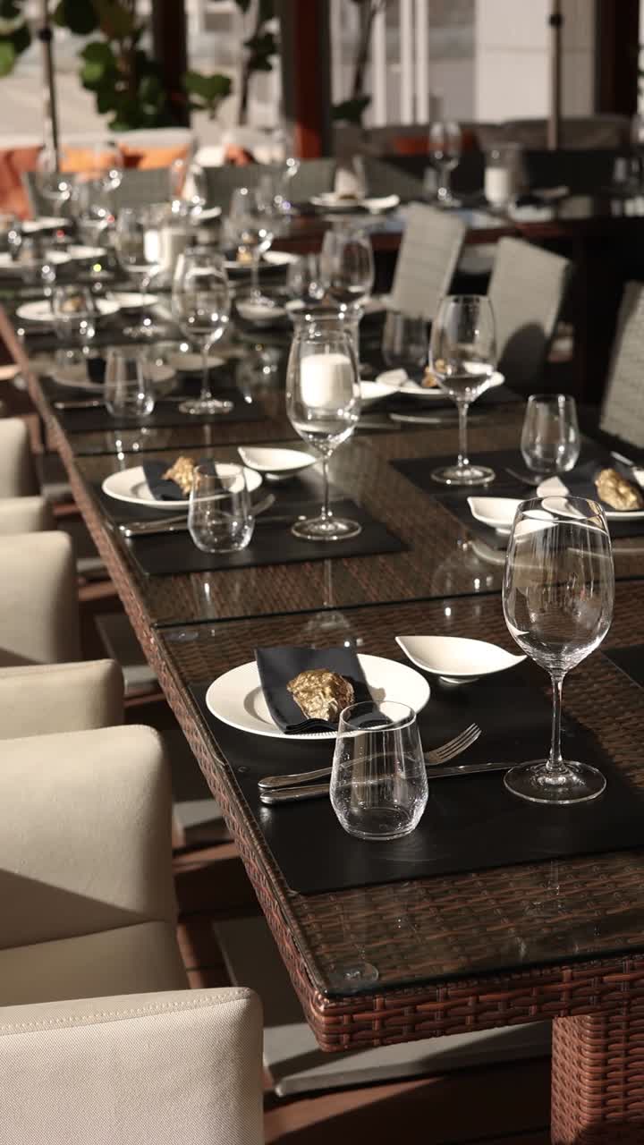 야외 식탁 세팅