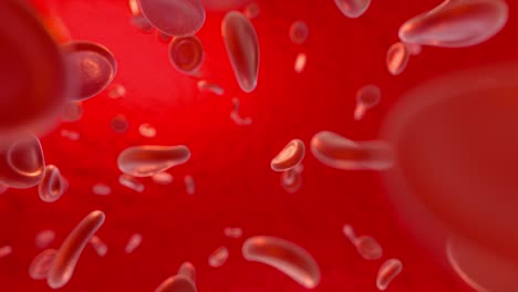 sangre y glóbulos rojos, concepción abstracta, vida y salud, renderización en 3d.