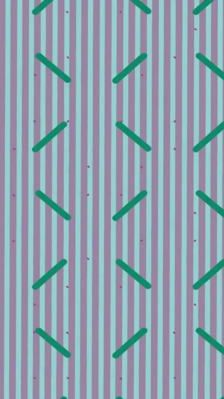 Animation of green lines pattern moving on striped background