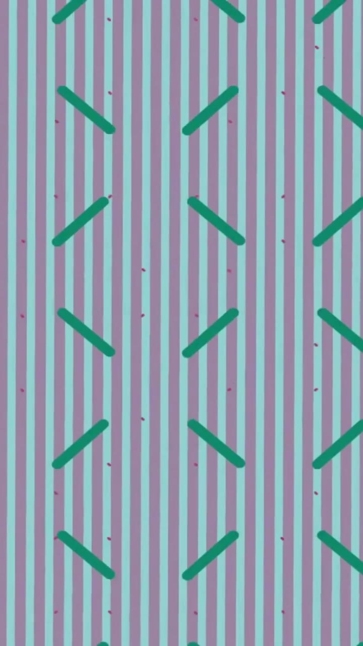 Animation of green lines pattern moving on striped background