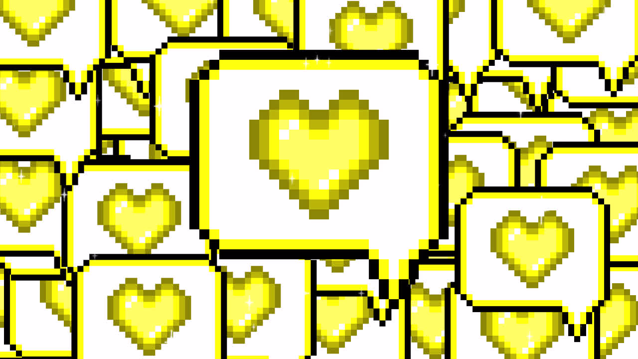 Pixel art pop up speech bubble icon heart Transitions. 1080p - 30 fps - Alpha Channel (2).mov