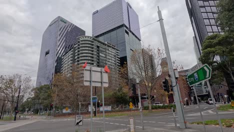 urban drive showcasing melbourne's architecture and streets