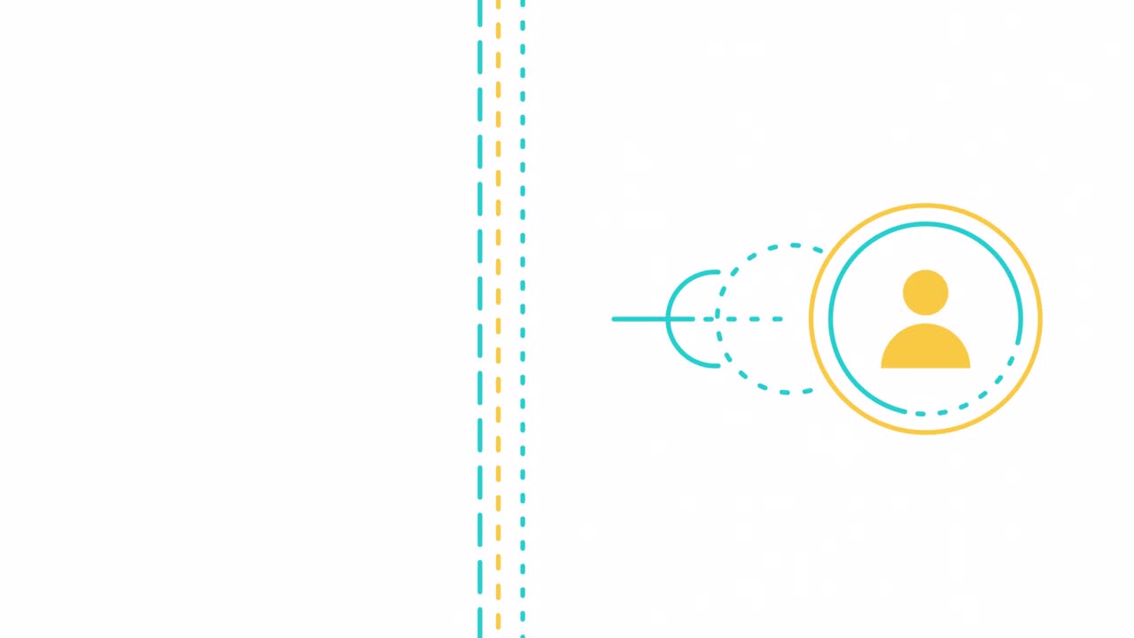 색 배경에서 만화 설정 아이콘의 4k 비디오