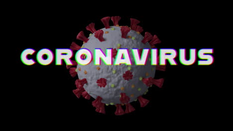 coronavirus text against covid-19 cell in background