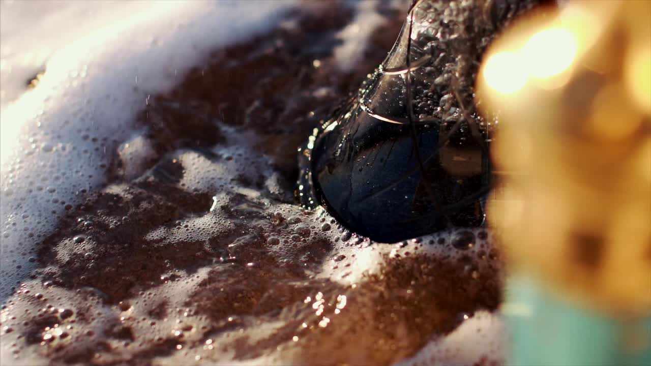 해변에서 물 담뱃대