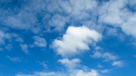 clouds are moving in the blue sky. timelapse