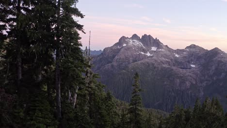 drone shot of the triple peak