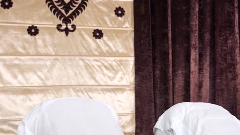 indian muslim men doing ramadan prayer during eid festival