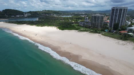 royal palm and princess palm resorts in palm beach - gold coast - queensland qld - australia - drone shot