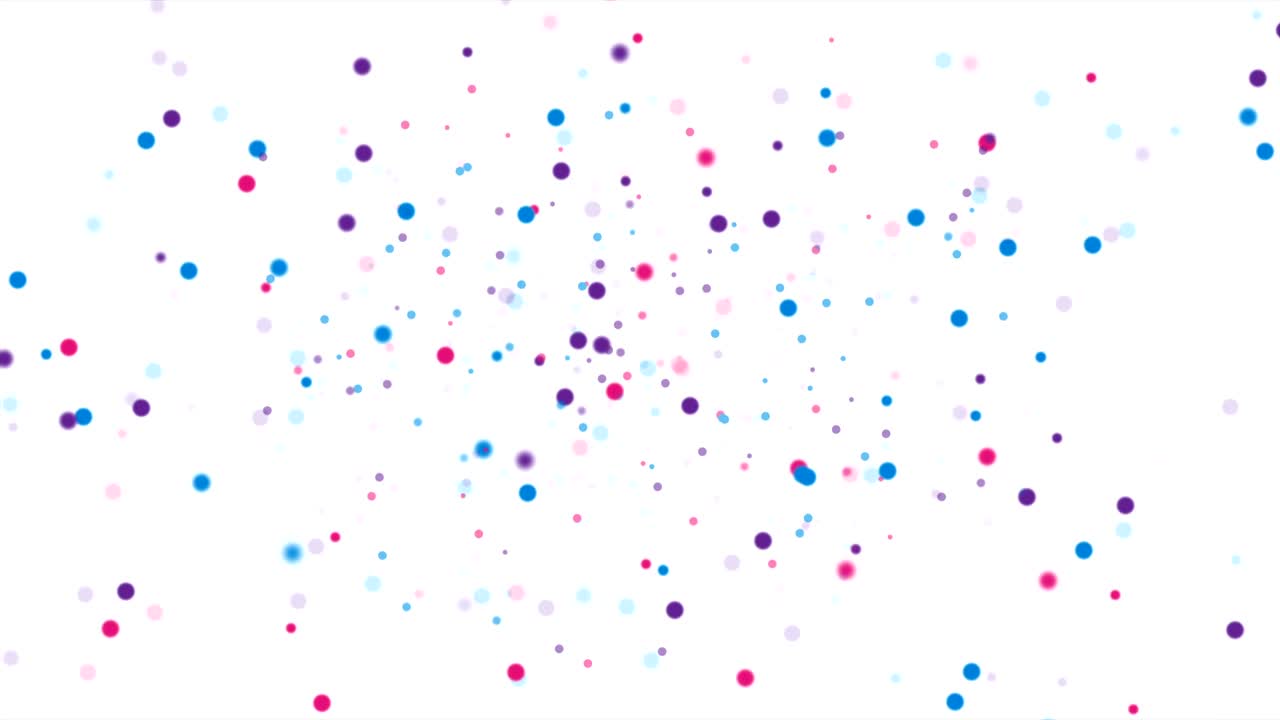 Blue purple dots particles abstract video animation