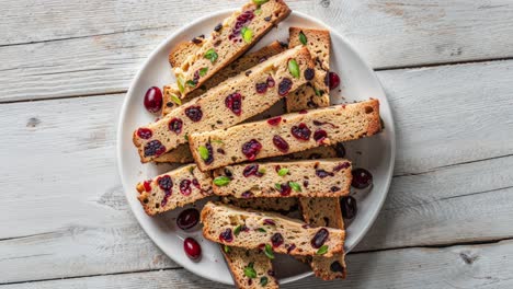 delicioso biscoito casero de hierba de arándano