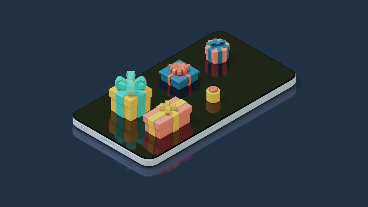 мобильный телефон с подарками
