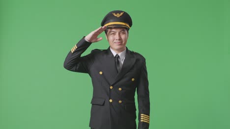 pilot saluting