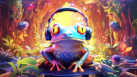 AI-frog-with-headphones