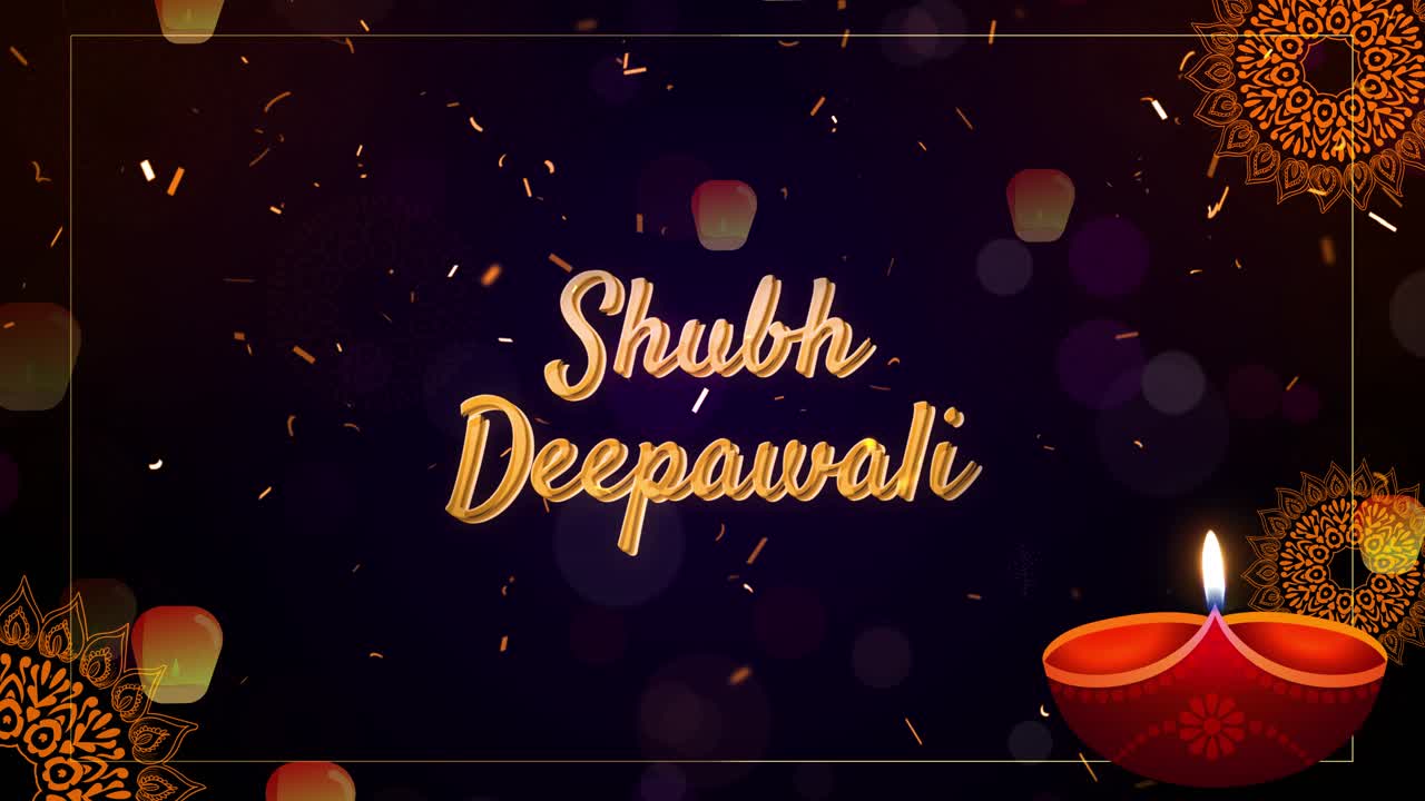 Happy shubh diwali deepavali or dipawali festival of lights burning diya lamps diwali celebration 4k