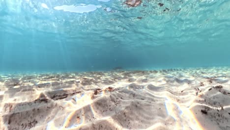 sandy bottom in the mediterranean sea
