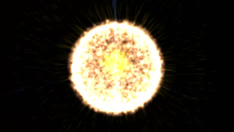 animación digital de partículas de las explosiones