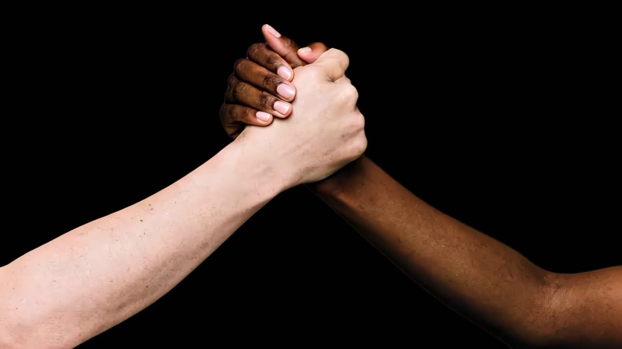 Unity, diversity, love, connection, support animated overlay, transparent 4K video, alpha channel