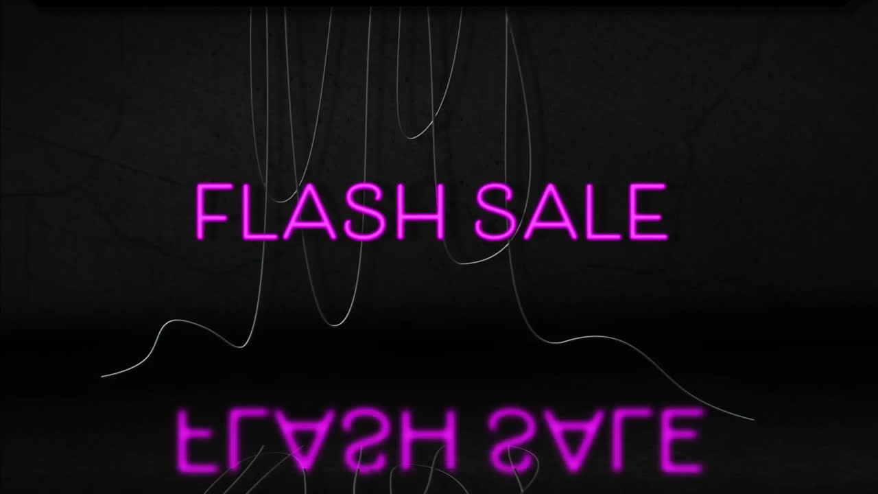 분홍색 네온 플래시 판매 텍스트