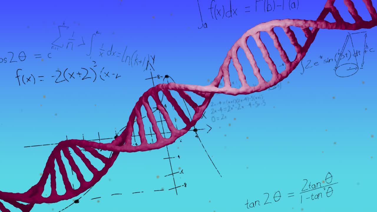 animación de la cadena de adn sobre el procesamiento de datos