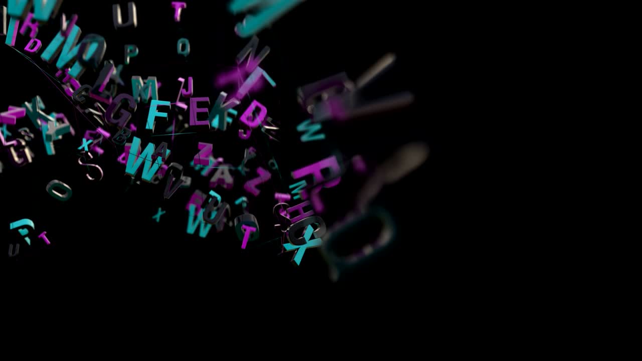 las letras del alfabeto 4k.