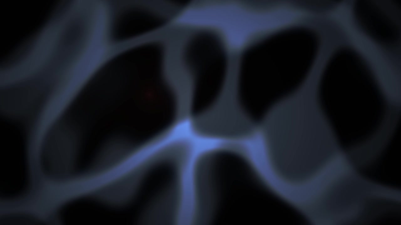 Abstract Blue Liquid Light Patterns Moving on Black Background