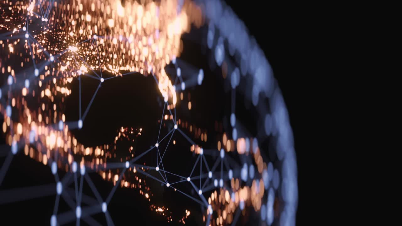 4K connected global network. Internet of things.