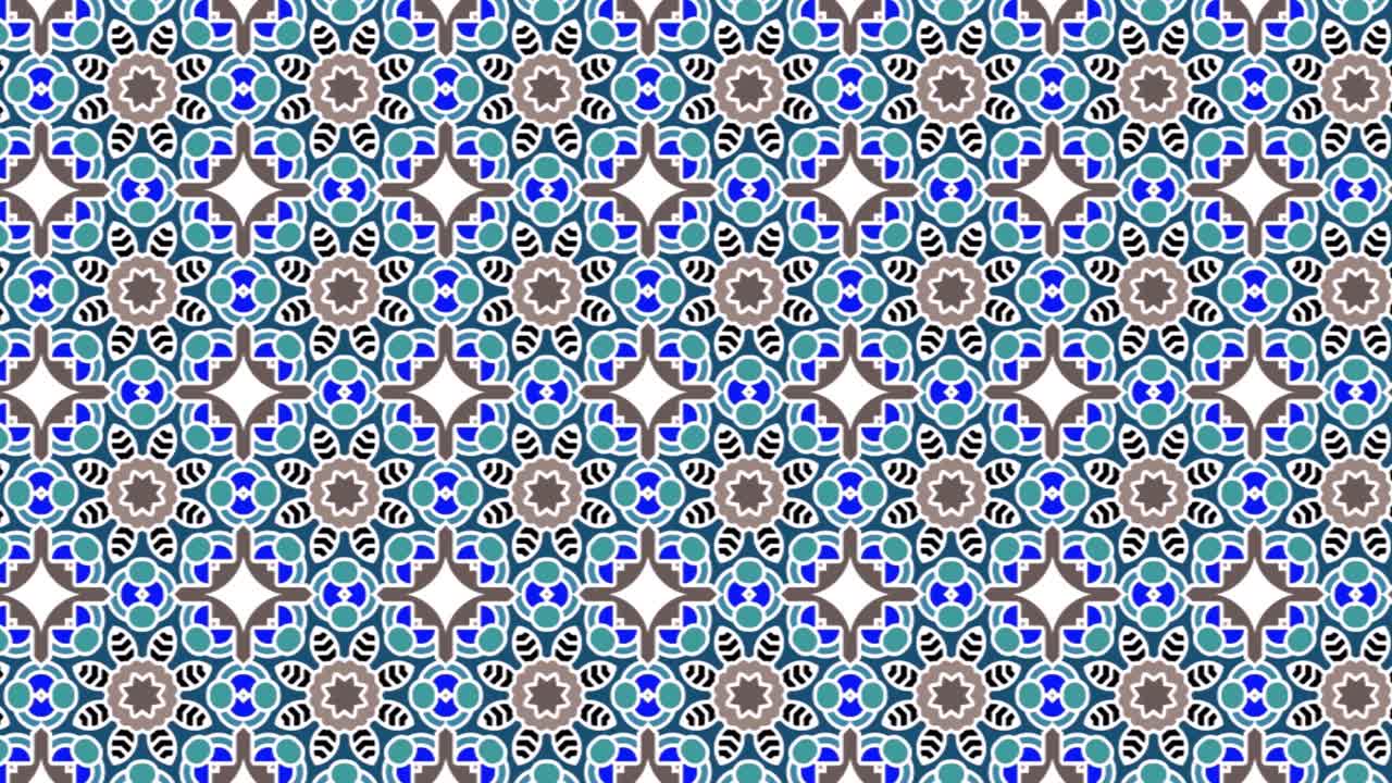 Gorgeous Seamless Pattern White And Blue-green In Sliding Motion
