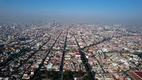 Luftaufnahme-Verschiedener-Stadtteile-In-Mexiko-Stadt