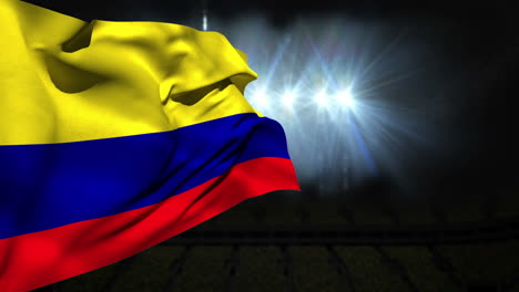 large colombia national flag waving